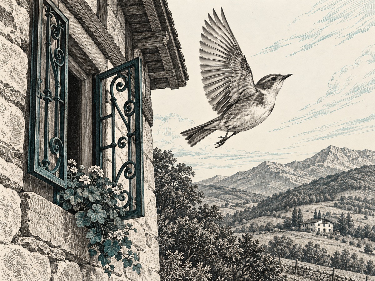Ilustración editorial: Txoria txori o el bienquerer