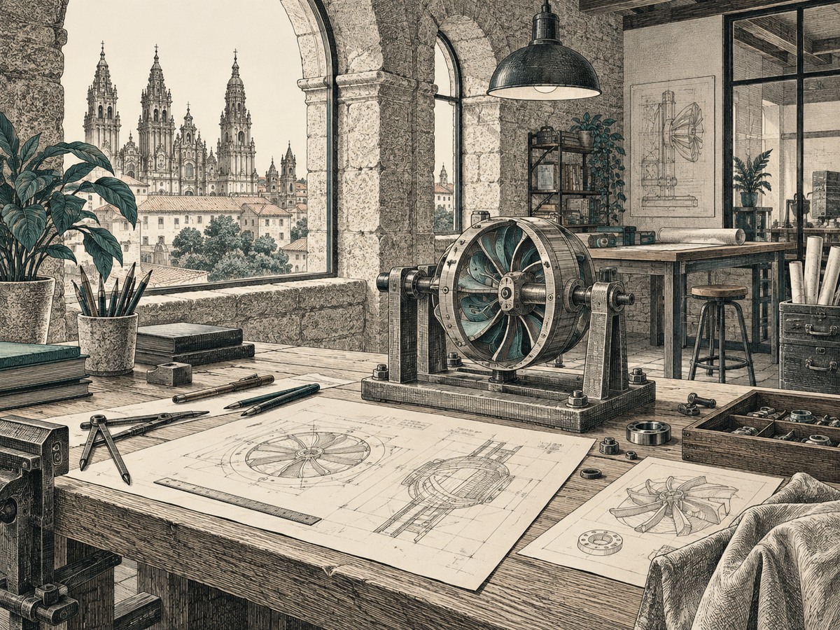 Ilustración editorial: JORNADA DE EMPRENDIMIENTO E INNOVACIÓN,  SANTIAGO DE COMPOSTELA